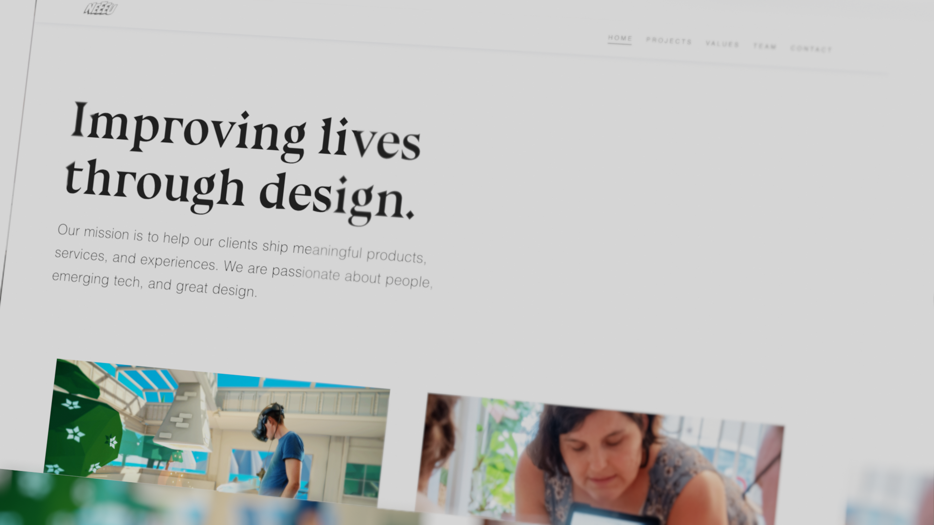 Designing and building a website that attempts to give insight in a diverse portfolio and a team with a broad skillset