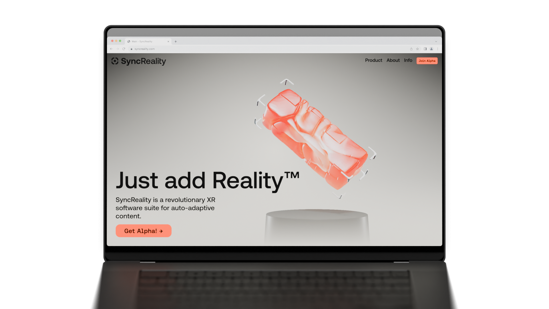 Developing a website for an XR startup, SyncReality, and explaining their added value through an interactive experience within the website.